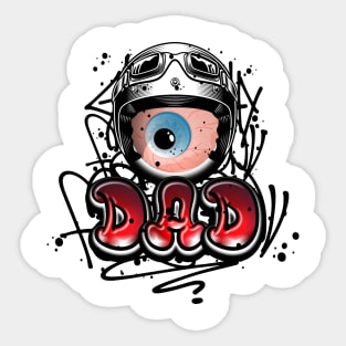 Dad Monster Eye Graffiti Style Sticker